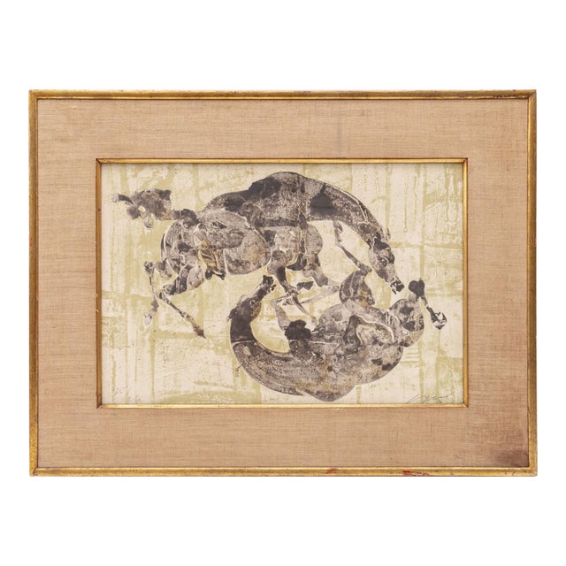 Hans Erni (Swiss, 1909-2015) "Zwei Pferde" Lithograph For Sale