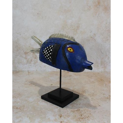 Mali Bozo Puppet Fish in Blue For Sale - Image 4 of 7