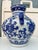 Chinoiserie Vintage Blue and White Ceramic Vase With Handles For Sale - Image 3 of 4