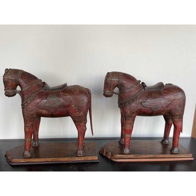 Pair of Early 20th Century Wood Horses For Sale - Image 13 of 13