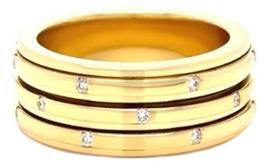 Piaget Possession 18ct Yellow Gold Diamond Spinning Ring 0.11ct 12.15g
