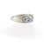 Art Deco 14k Gold Sapphire & Diamond Cocktail Band Ring Size 7 For Sale - Image 3 of 10