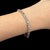 Metal Vintage 14k White Gold Pink Sapphire and Diamond Tennis Bracelet For Sale - Image 7 of 7