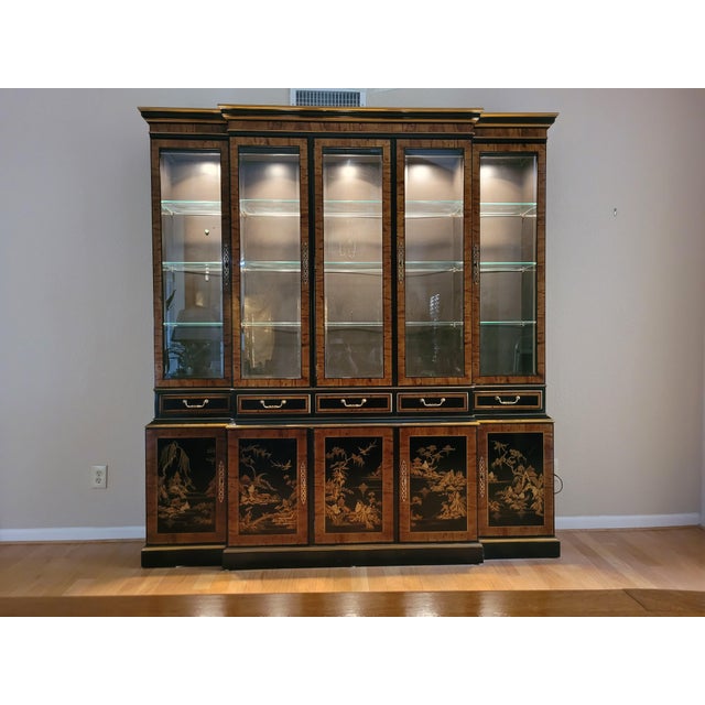 1980s Drexel Heritage Chinoiserie China With Lighting Chairish
