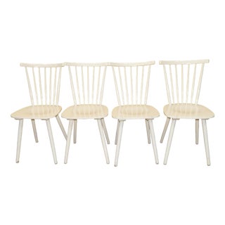 Vintage Chairs in White, 1960s, Set of 4 For Sale