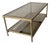 Vintage Brass Coffee Table with Smoked Glass and Mirror from Maison Jansen, 1960s For Sale