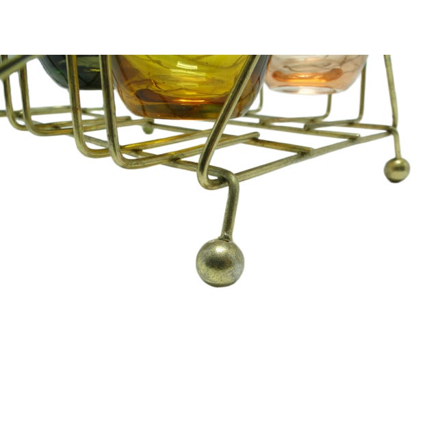 Art Deco Vodka Shot Glasses attributed to Krosno Glassworks, Poland, 1950s, Set of 7 For Sale - Image 4 of 8