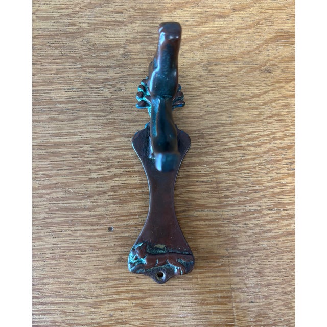 Mid 20th Century Vintage English Horse Door Knocker For Sale - Image 5 of 7