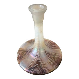 Art Nouveau Iridescent Glass Soliflore Vase, 1900s For Sale