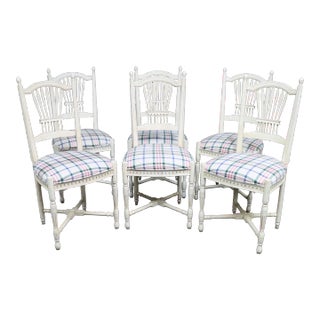 Century Wheat-Back Country French Dining Chairs/6 For Sale