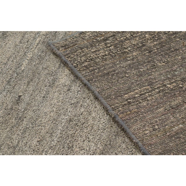 Charcoal Contemporary Textural Natural Silk Rug in Brown & Charcoal by Rug & Kilim For Sale - Image 8 of 10