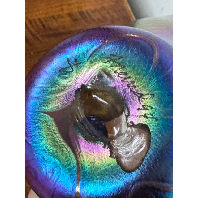 Circa 1994 Bruce Freund Handblown Glass Vase For Sale - Image 9 of 12