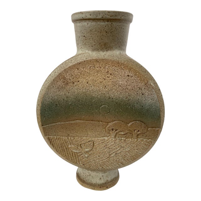 Mid-Century Earth-Toned Ceramic Vase For Sale