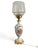 English Porcelain and Brass Lamp, 1950s, in Flawless conditions. Designed 1950 to 1959 European Plug (up to 250V).The...