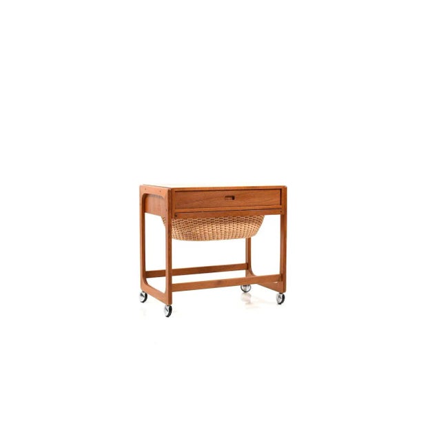 Wood Danish Teak Sewing Table, 1960s For Sale - Image 7 of 7
