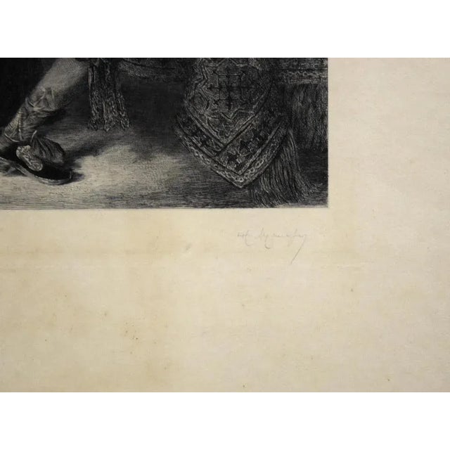 Georges Henri Manesse, La Leçon de Musique, Etching, 1892 For Sale - Image 3 of 4