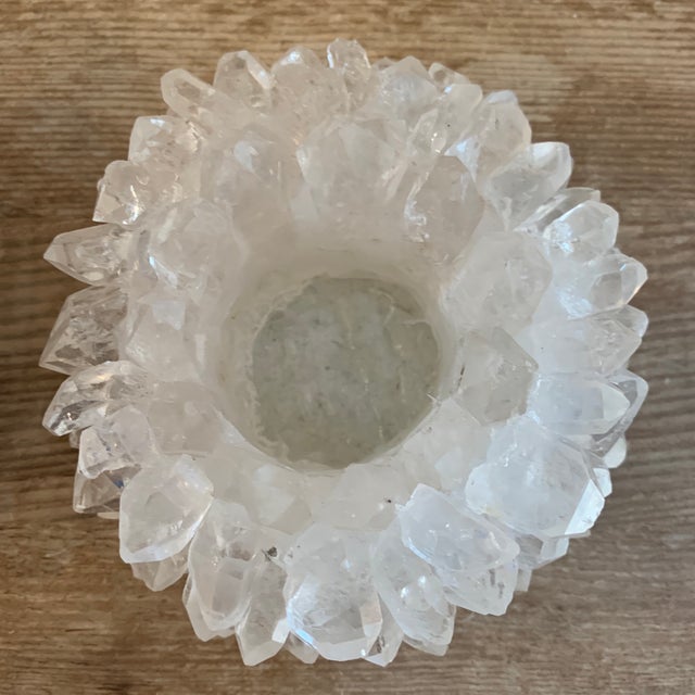 Brazilian Rock Crystal Quartz 4” Votive Candle Holders a Pair Chairish