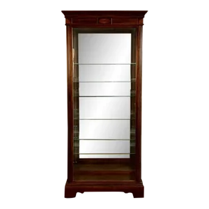 Late 20th Century Vintage Illuminated Mahogany and Glass Vitrine Display Cabinet