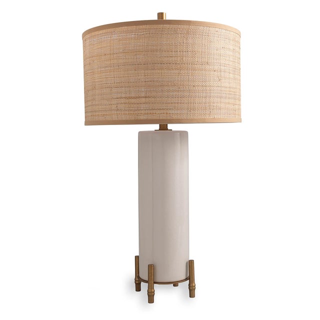 The Boca lamp brings back memories of a balmy, coastal weekend in Florida. Casual stylings of the crackled porcelain...