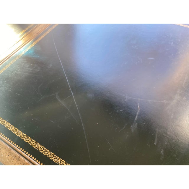 Vintage Mid Century Modern Hollywood Regency Faux Bamboo Campaign Executive Desk by Sligh Furniture For Sale In Sacramento - Image 6 of 12