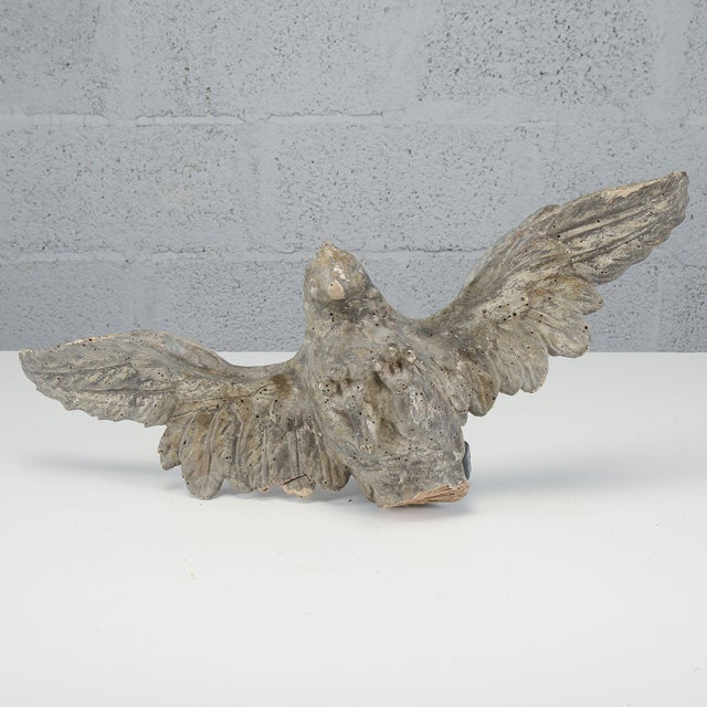 Hand-Carved and Hand-Sculpted Wooden Napoleonic Eagle, Late 18th Century For Sale - Image 9 of 9