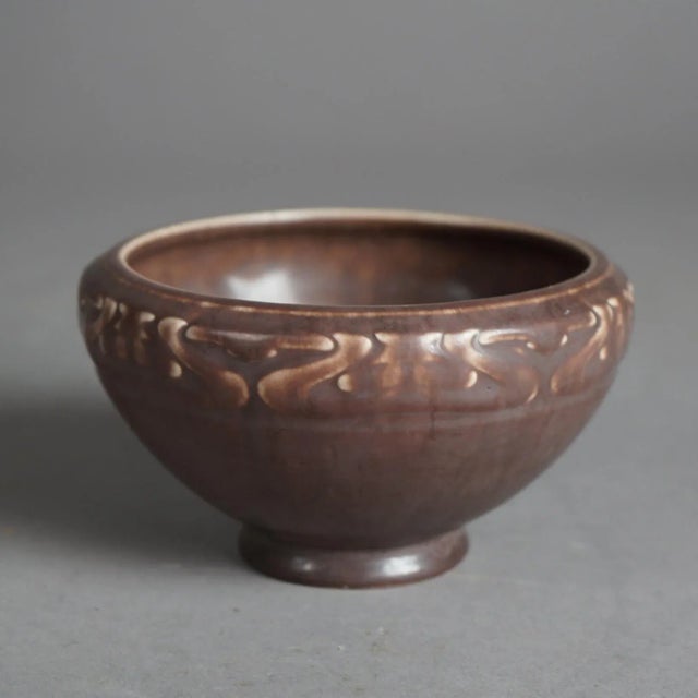 Antique Arts & Crafts Rookwood Art Pottery Bowl Dated 1921 For Sale - Image 4 of 8