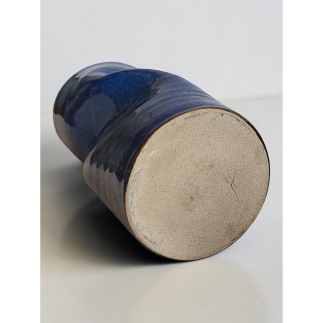 Stoneware Roller Vase from Puisaye, 1980s For Sale - Image 6 of 7