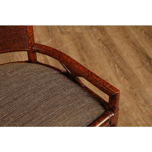 Wood Ficks Reed Set of Four Woven Rattan Dining Chairs For Sale - Image 7 of 18