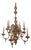 Antique Ten-Armed Bronze Castle Chandelier For Sale