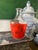 Red Late 20th Century French Chinoiserie Glass Decanter For Sale - Image 8 of 9