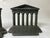 Lovely pair of Parthenon bookends with a green faux patina. I love the simple lines, fine casting and beautiful green patina.