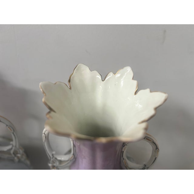 Polychrome Porcelain Vases, 19th Century, Set of 2 For Sale - Image 12 of 18