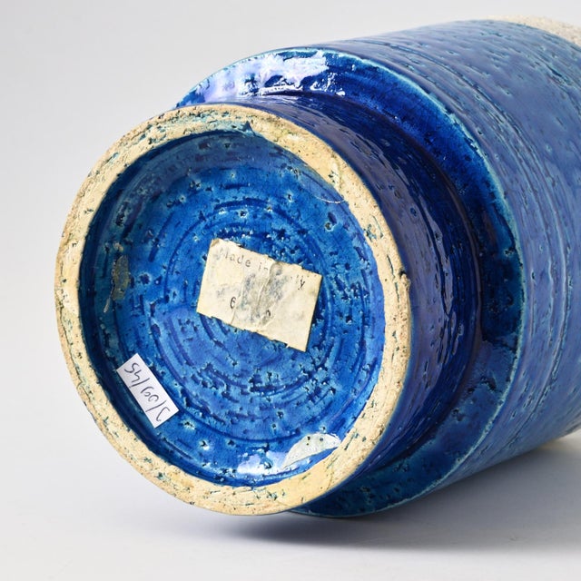 Blue and White Vase by Aldo Londi for Bitossi, 1960s For Sale - Image 9 of 12