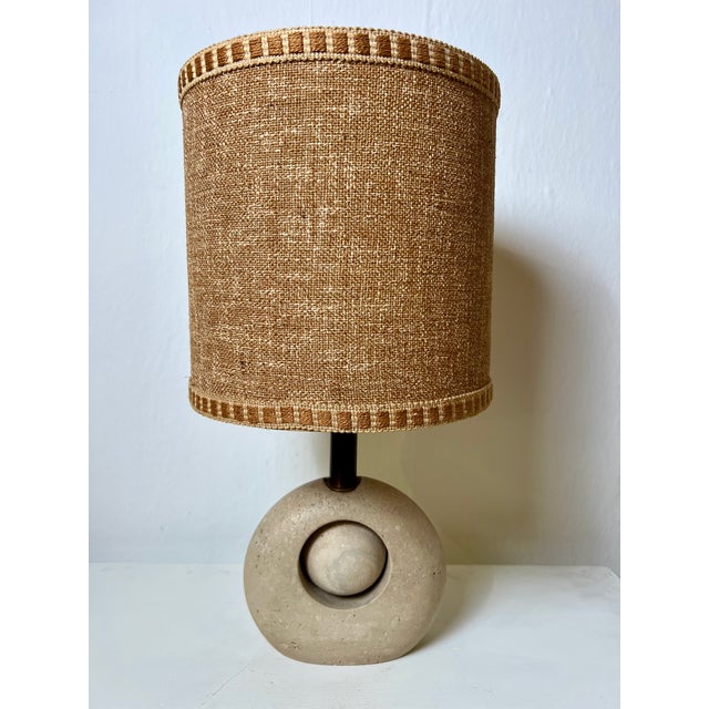 Vintage Travertine Table Lamp, Italy, 1960s For Sale - Image 4 of 4
