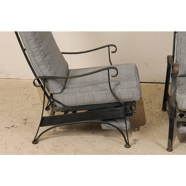Iron Patio Armchairs With Clover and Dot Motif - a Pair For Sale - Image 9 of 11