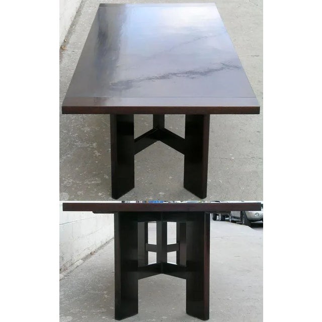 Wood Dining Table With Extensions in Solid Walnut, Custom Made by Petersen Antiques For Sale - Image 7 of 11