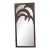 Large Floor Length Rattan Palm Tree Mirror by Vivai Del Sud. Italy, 1970s For Sale