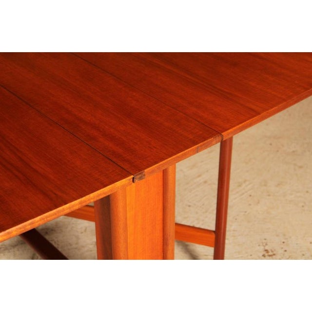 Wood Mid-Century Drop Leaf Dining Table from McIntosh, 1970s For Sale - Image 7 of 12