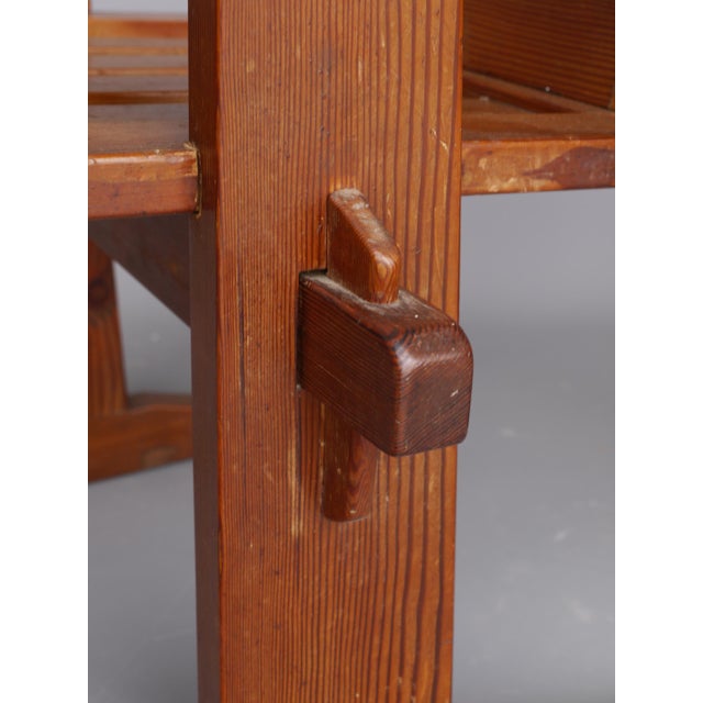 Brown Oregon Pine Armchairs, 1930s, Set of 4 For Sale - Image 8 of 18