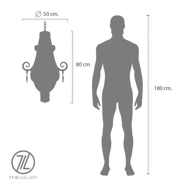 French Antique Crystal “Basket” Chandelier by Baccarat For Sale - Image 6 of 6