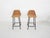 1950s Vintage Dutch Rattan and Metal Bar Stools from Rohe Noordwolde, 1950s, Set of 2 For Sale - Image 5 of 12