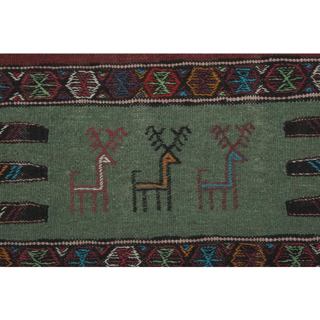 Textile Animal Soumac Kilim Rug 3'4'' X 5'4'' For Sale - Image 7 of 13