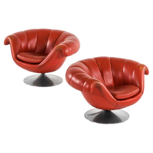 Metal Easy Chairs in Aluminum and Leather by Lennart Bender, 1960s, Set of 2 For Sale - Image 7 of 7