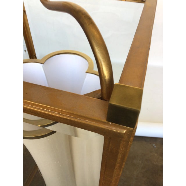 Modern 1990s Gold Gilded Finished Iron Lantern For Sale - Image 3 of 13