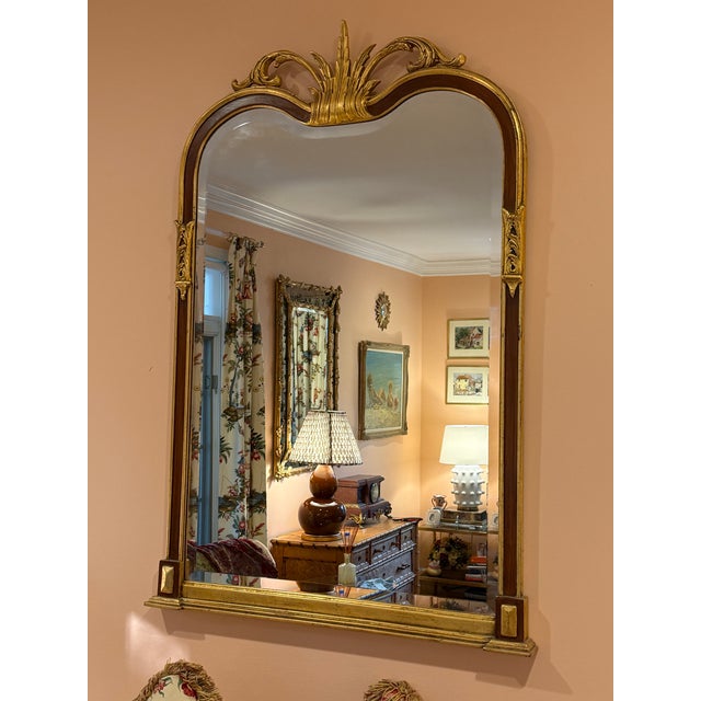 Vintage Friedman Brothers “The Empress” Model 1816 Gilt & Black Beveled Mirror For Sale In Philadelphia - Image 6 of 7