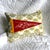 American North Carolina Vintage Pennant on New Woven Floral Throw Pillow For Sale - Image 3 of 4