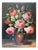 Peter Brooks, Still Life of a Vase of Pink Roses, 1960s, Oil on Canvas For Sale