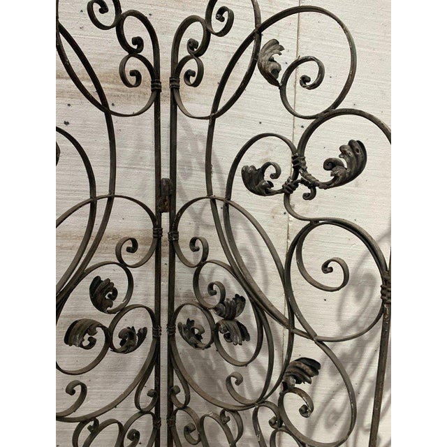 Wrought Iron Four-Leaf Partition, Set of 4 For Sale - Image 6 of 18
