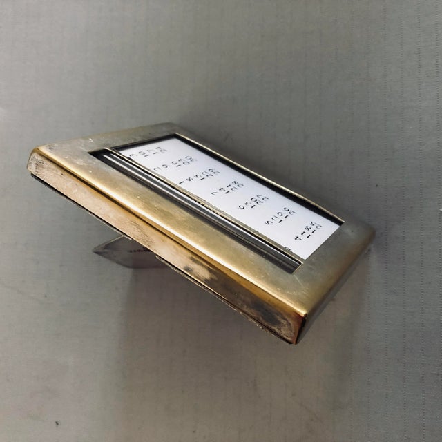 1950s Midcentury Silver Plated Desk Calendar Holder For Sale - Image 5 of 6
