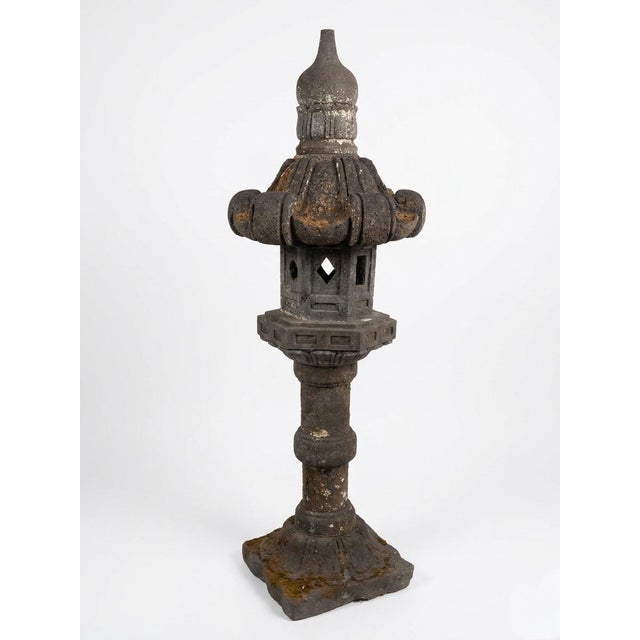 1970s Antique Japanese Style Pagoda Garden Lantern (Tachi-Gata) For Sale - Image 5 of 12